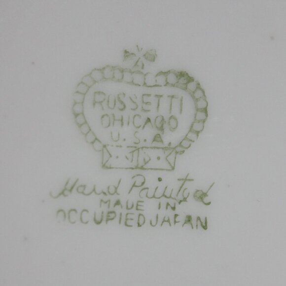 Russetti Trinket Box Hand Painted Floral Gold Porcelain Vintage Occupied Japan - Picture 9 of 9